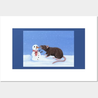 Rat and Snowman Posters and Art